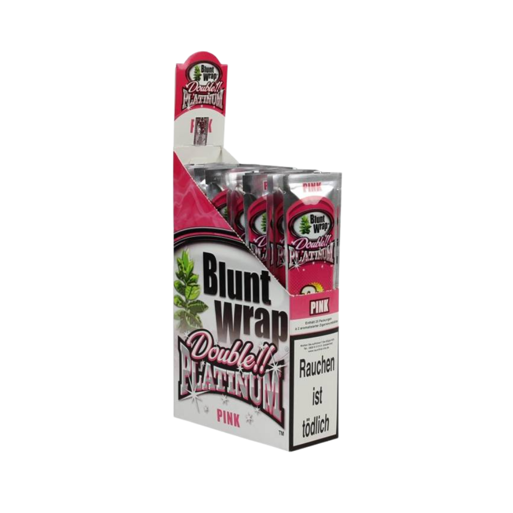 Blunt Wraps Double Platinum Pink 2-Pack 25/Box