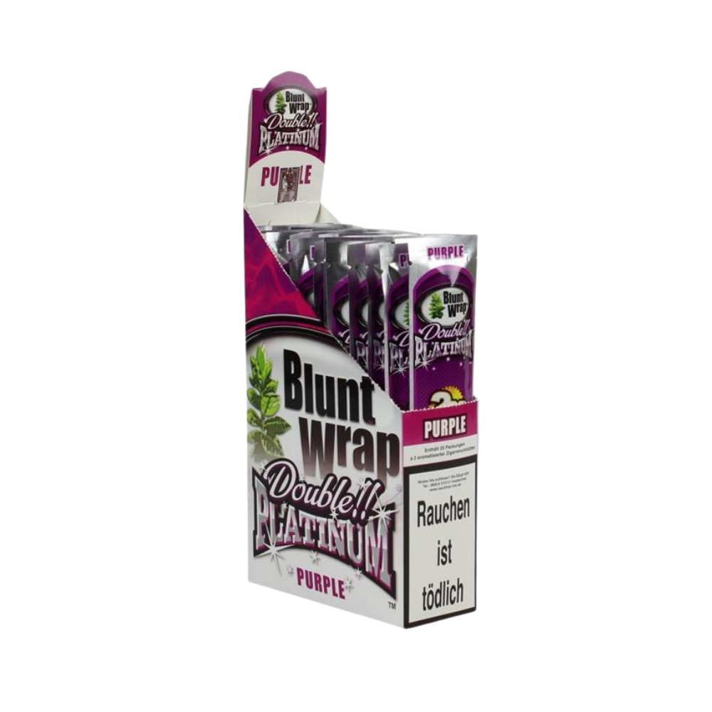 Blunt Wraps Double Platinum Purple 2-Pack 25/Box