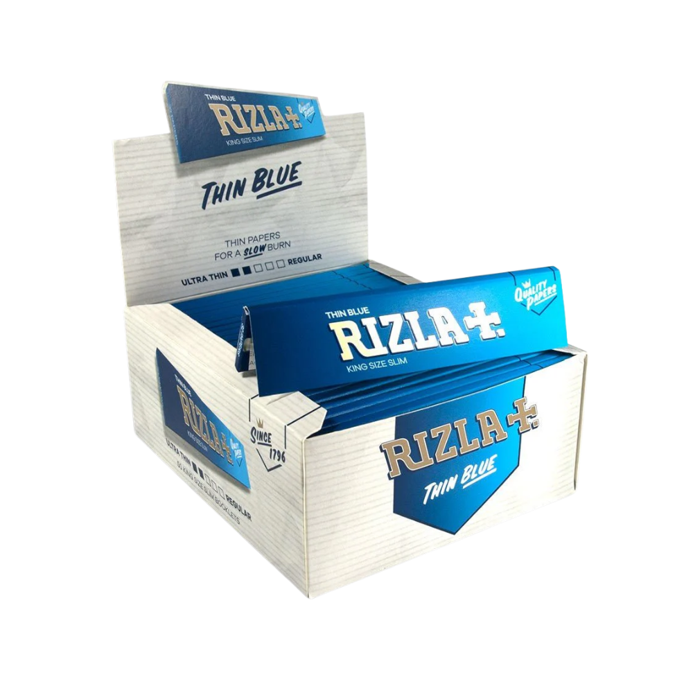 RIKSSB Rizla Blue King Size Slim Rolling Papers Box of 50