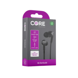 Core X6 Earphones Black x 5
