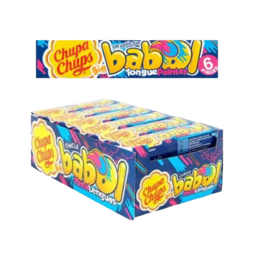 CHCBGTP20 Chupa Chups Bubble Gum Tongue Painter 6ct 27.60g X 20