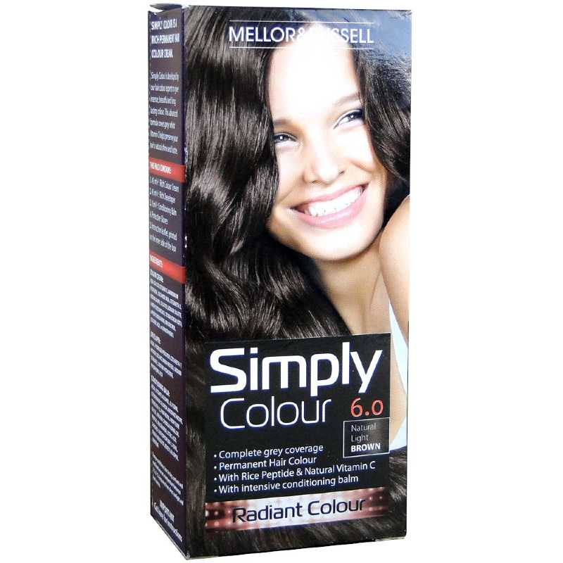 SICDRB6 Simply Colour Hair Dye Pack of 6 - #6 Light Brown
