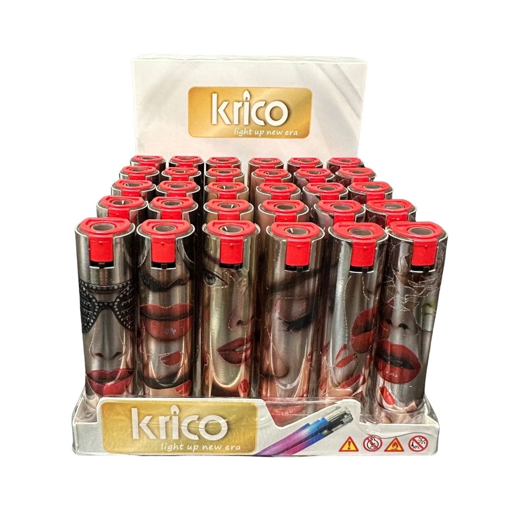 LIMCJF30RL Lighters Windproof Metal Case Jet Flame Red Lips