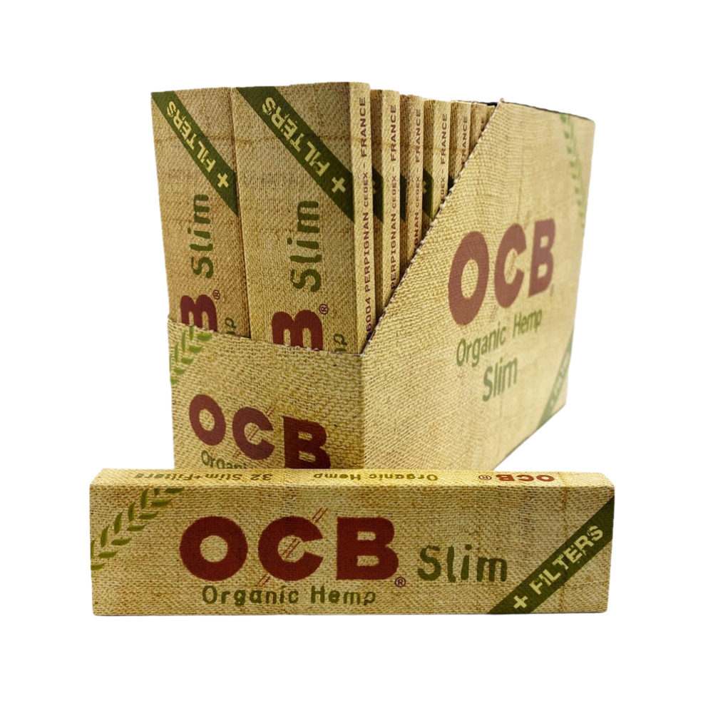 OCB Rolling Paper King Size Slim + Filters Box of 32 organic hemp OCB Rolling Paper King Size Slim + Filters Box of 32 - Organic Hemp