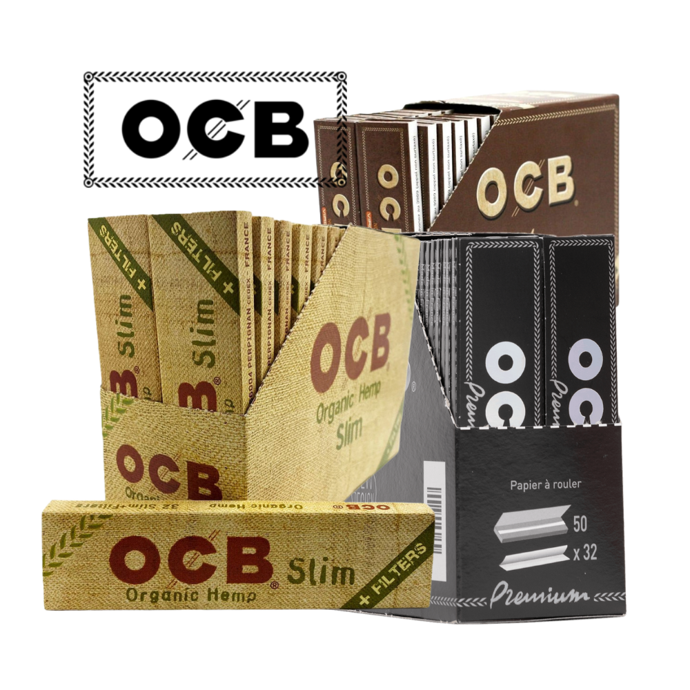 OCB Rolling Paper King Size Slim + Filters Box of 32
