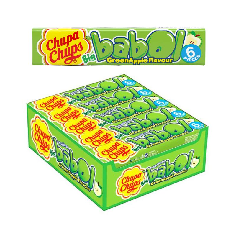 CHCBGGA Bubble Gum Chupa Chups Green apple 6ct 27.60g X 20