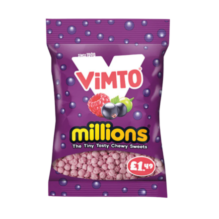 Millions Chewy £1.49 110g Bag X 12 - Vimto