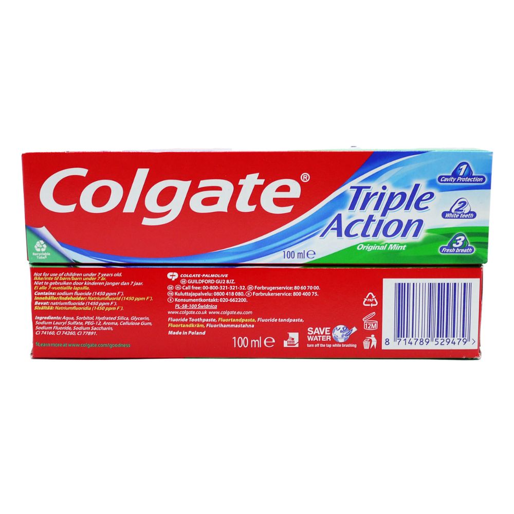 TOPC100TA Tooth Paste Colgate Triple Action 100 ml X 12