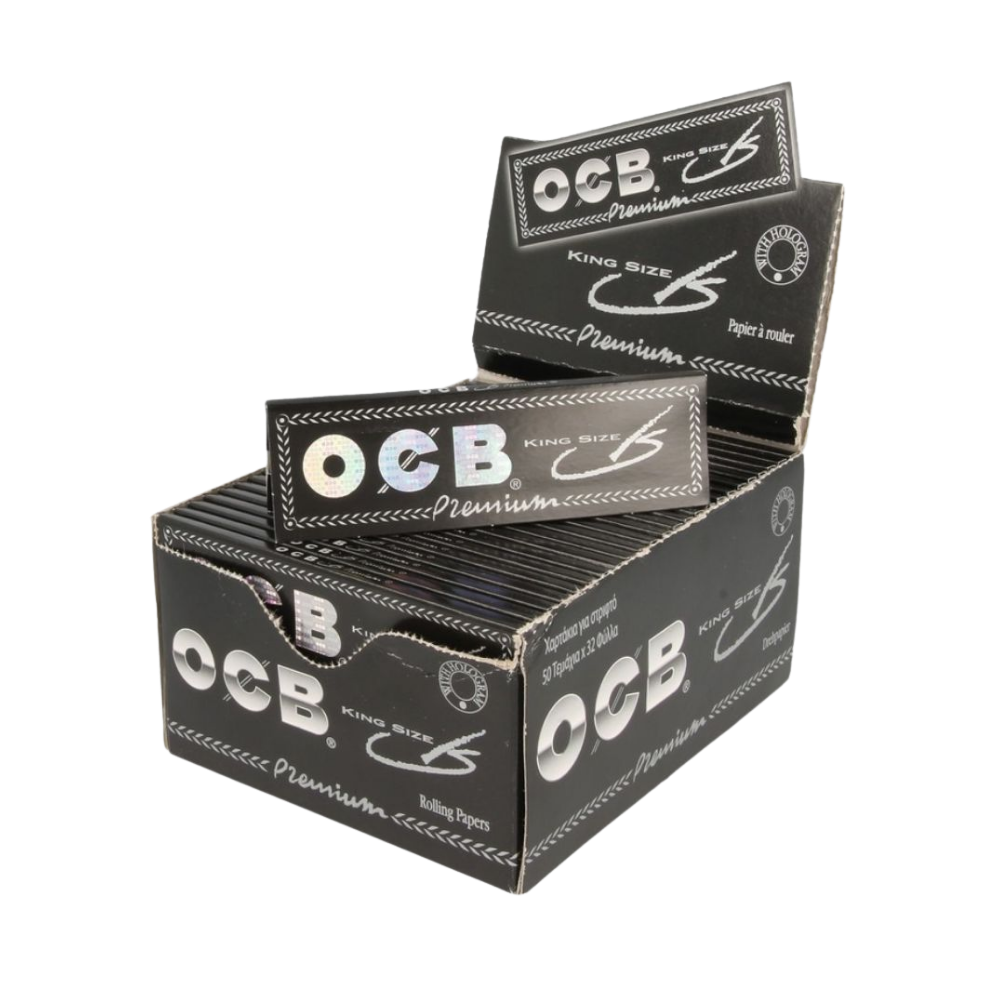 OCBKSBP50 OCB Rolling Paper Black Premium King Size Box of 50