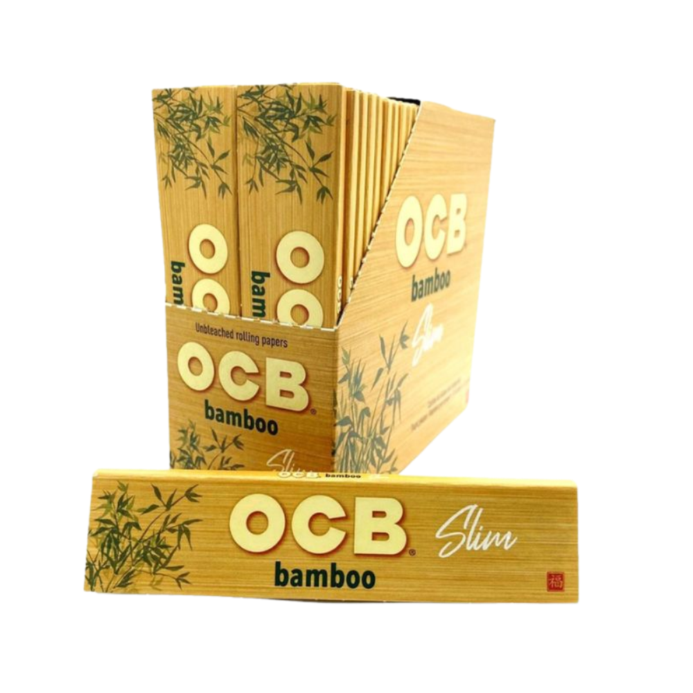 OCBBSWT32 OCB Rolling Paper Bamboo Slim With Filters Box of 32