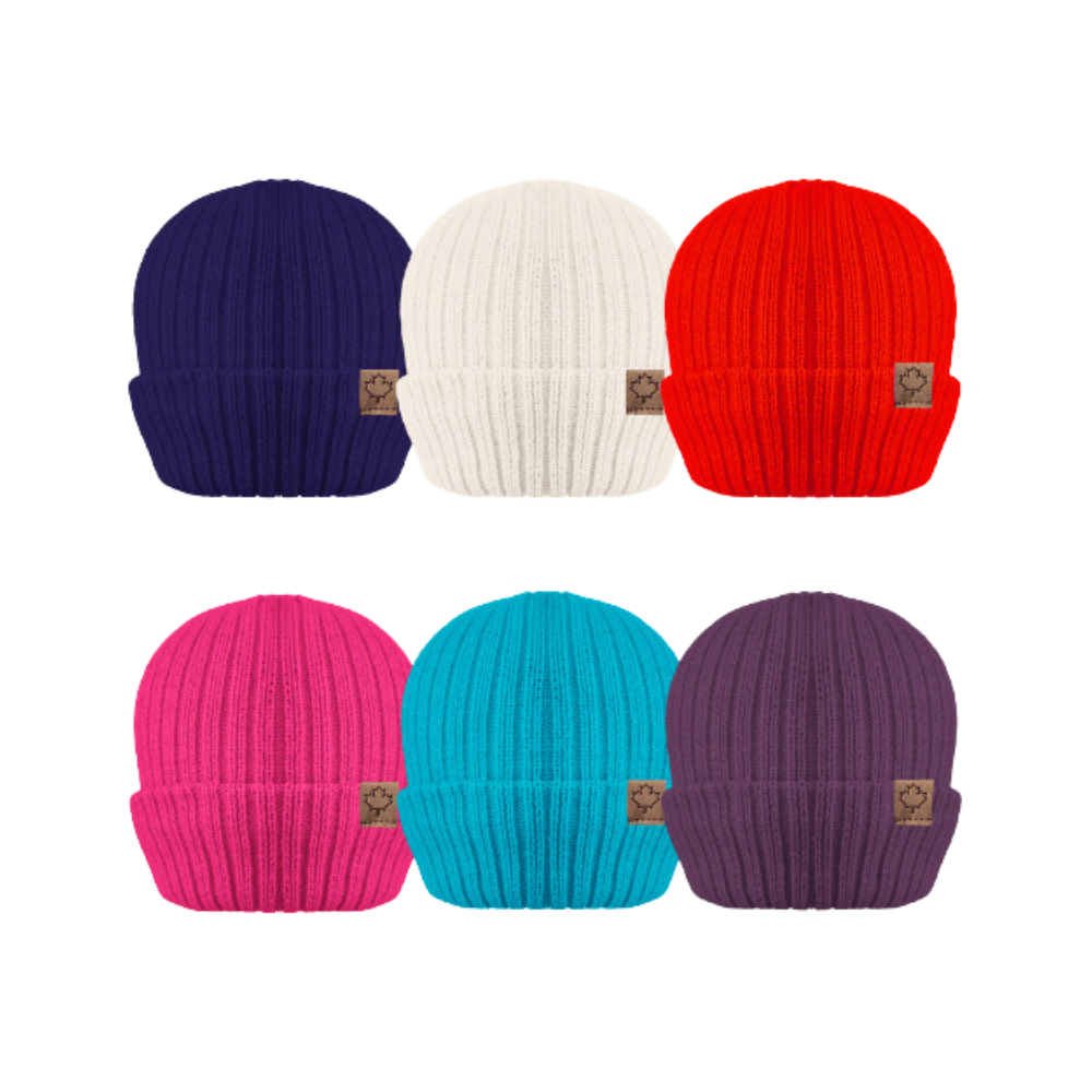 HATWCA Kids Ribbed Beanie Hats Assorted Colours