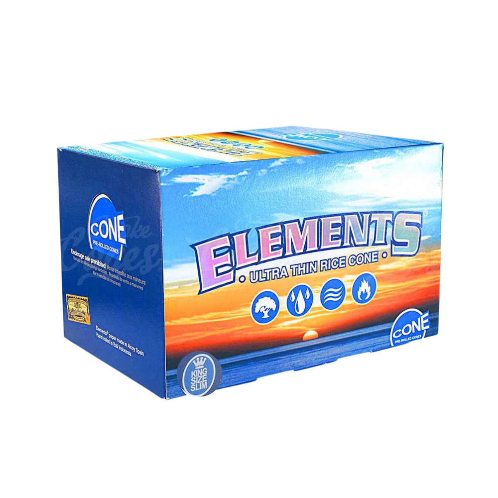ELKSC Elements Cone Ultra Thin Pre Rolled King Size 3 Pack Box of 32