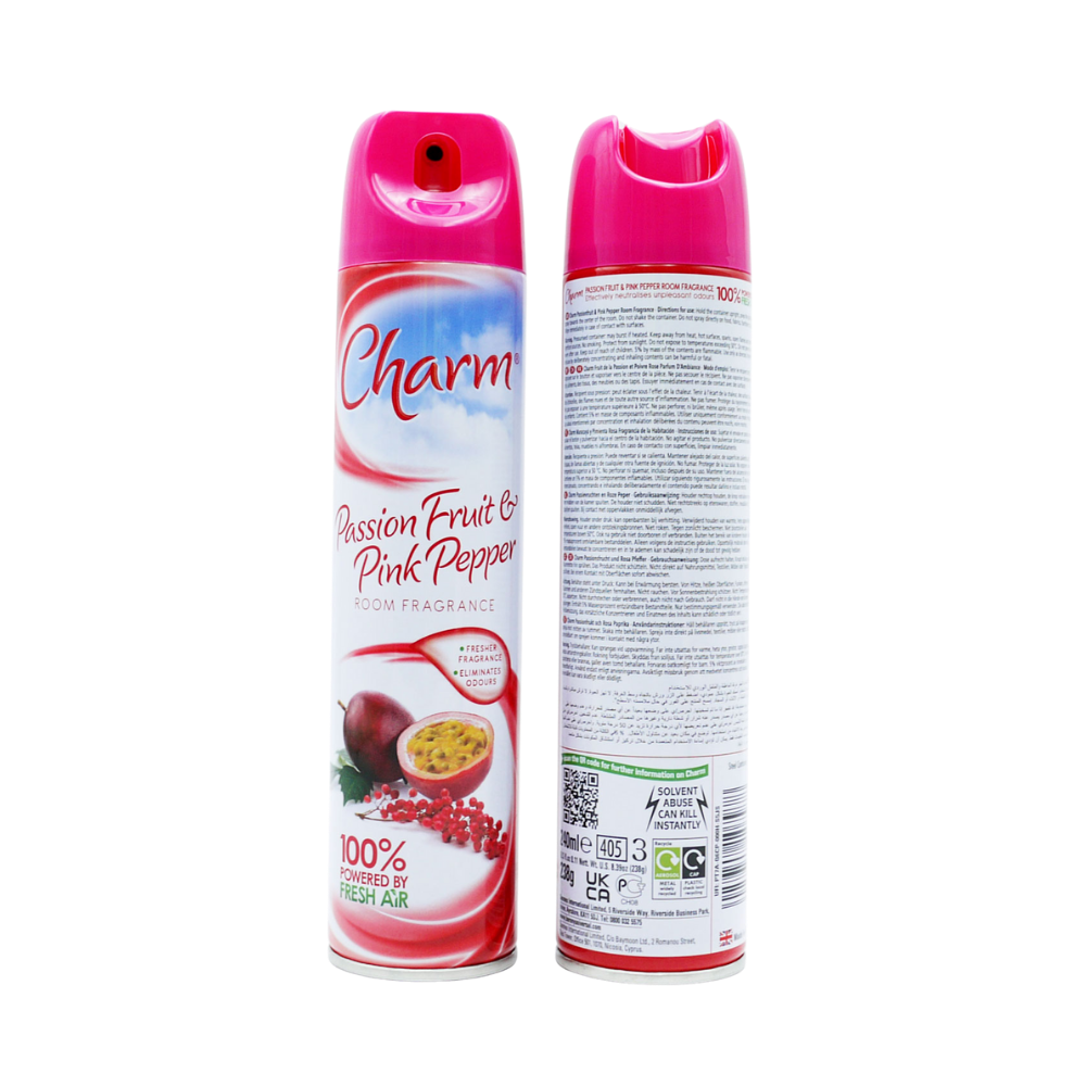 ROSC200PF Charm Air Freshener 200ml Passion Fruit & Pink Pepper x 12
