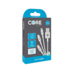 Core 3-in-1 Cable 0.2m TPE White 2.4A/12W x 5