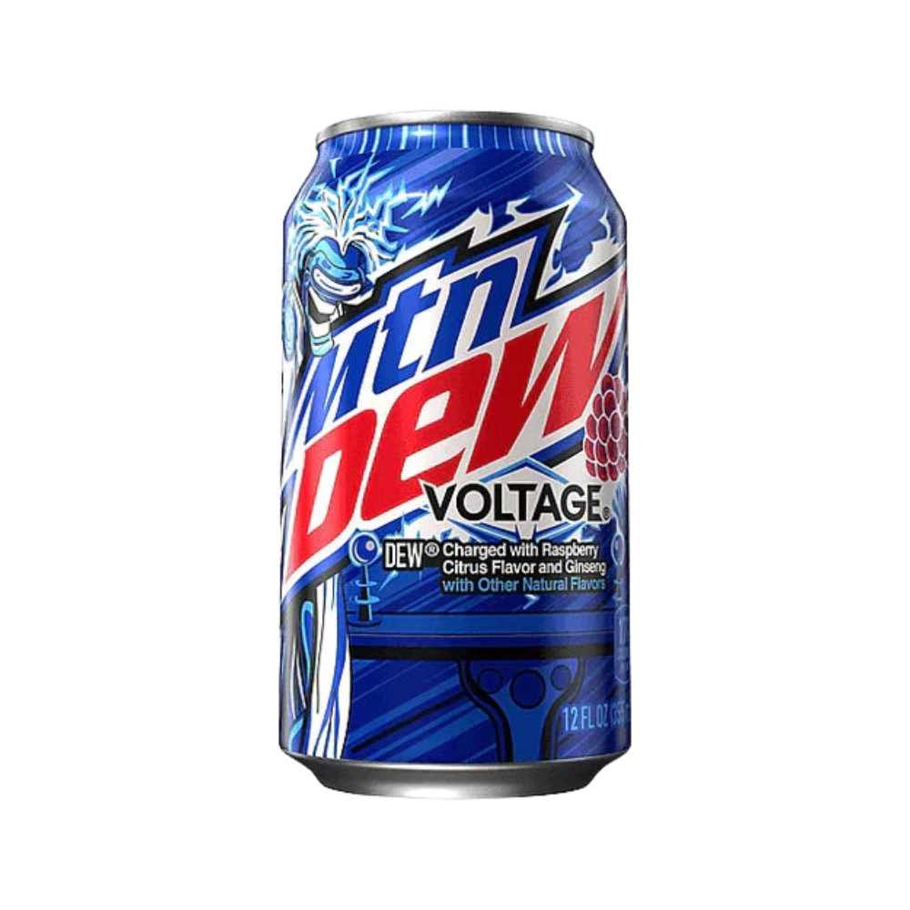 Mountain Dew (USA) 355ml Can Box of 12 3 Best Mountain Dew Voltage 355mL Can Box of 12 Imported USA Soda