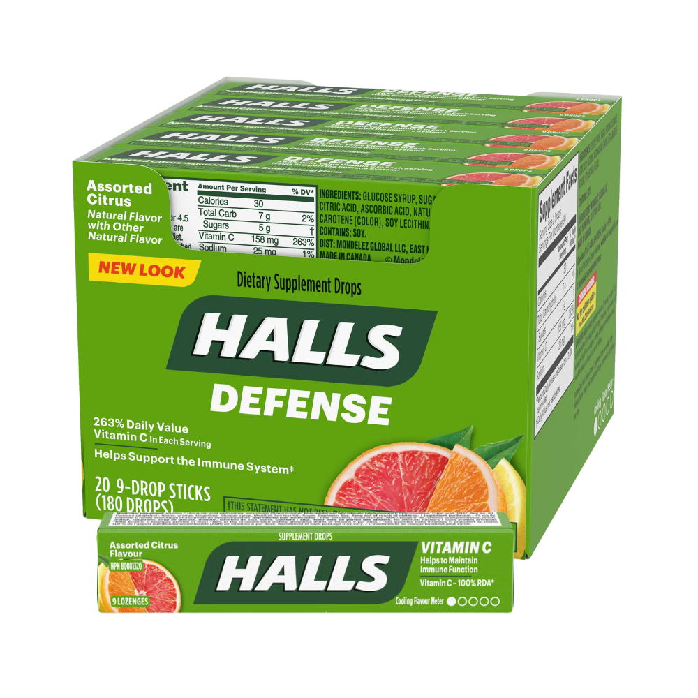 HACM Best Halls Citrus Mix 33.5g 20 Per Box Wholesale Display