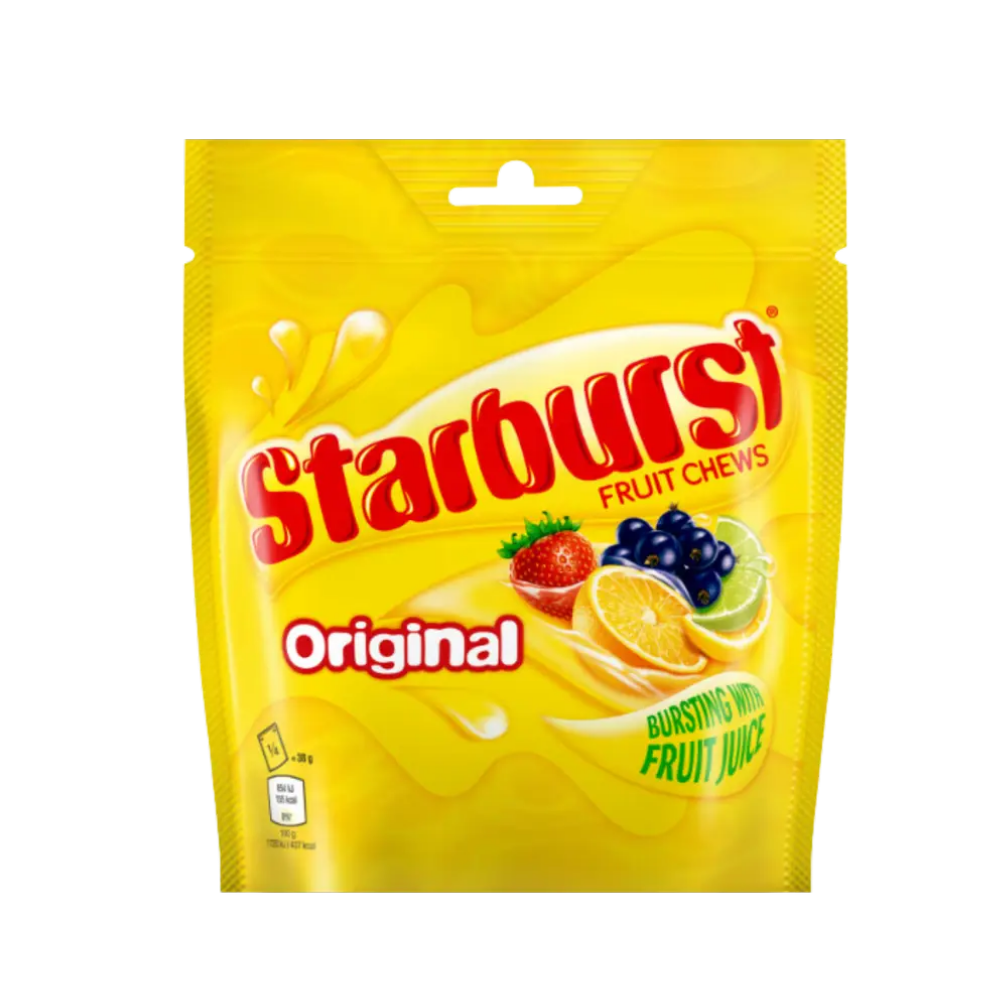 STB138O Starburst Fruit Chews 138g Bag 12/Box ORIGINAL