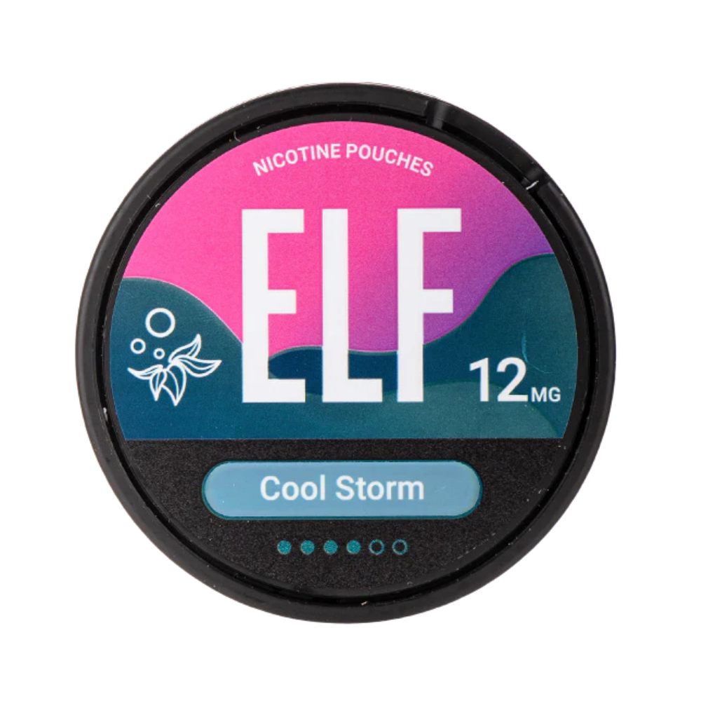 Elf 12mg cool storm ELF 12mg Nicotine Pouches Roll of 10