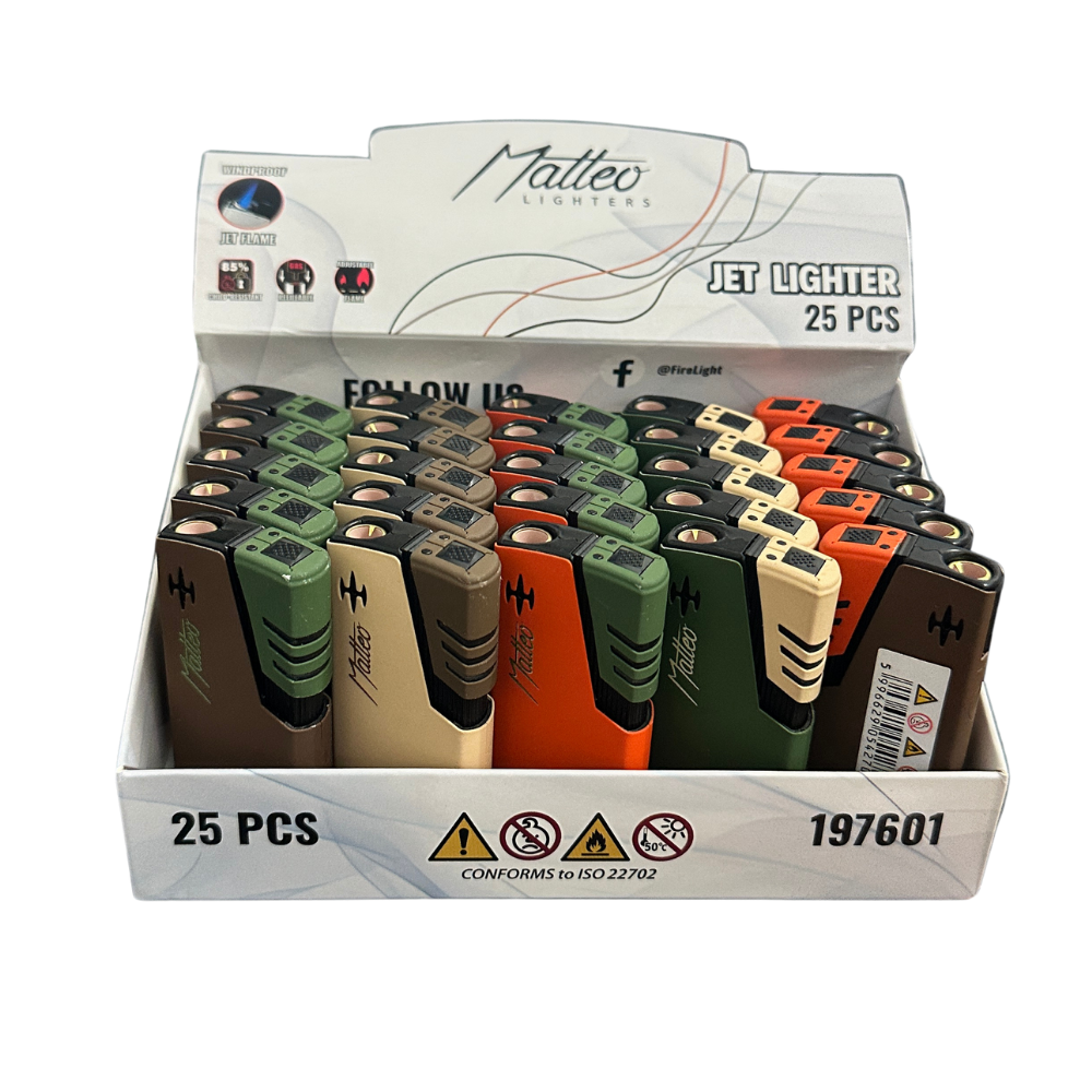LIMHH25 Matteo Hype Hunter Windproof Lighters Tray of 25