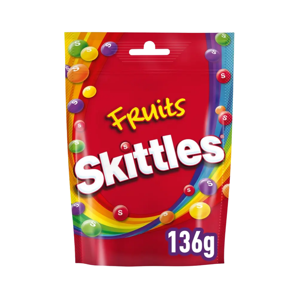 SKB136FR Skittles Fruit 136g Bag Box of 15
