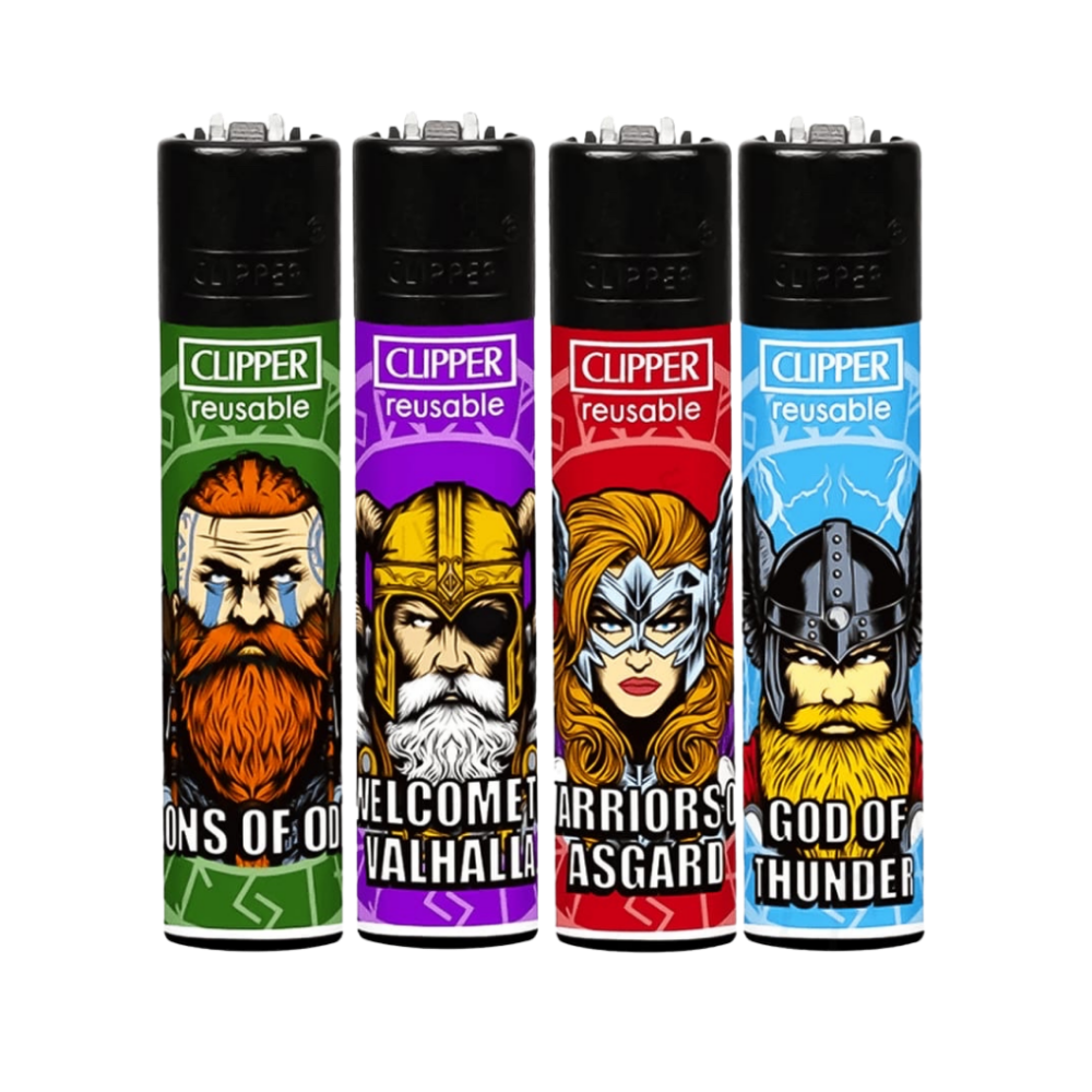clipper printed lighter tray of 48 – kings of valhala Clipper Printed Lighters Tray of 48 - Kings Of Valhala