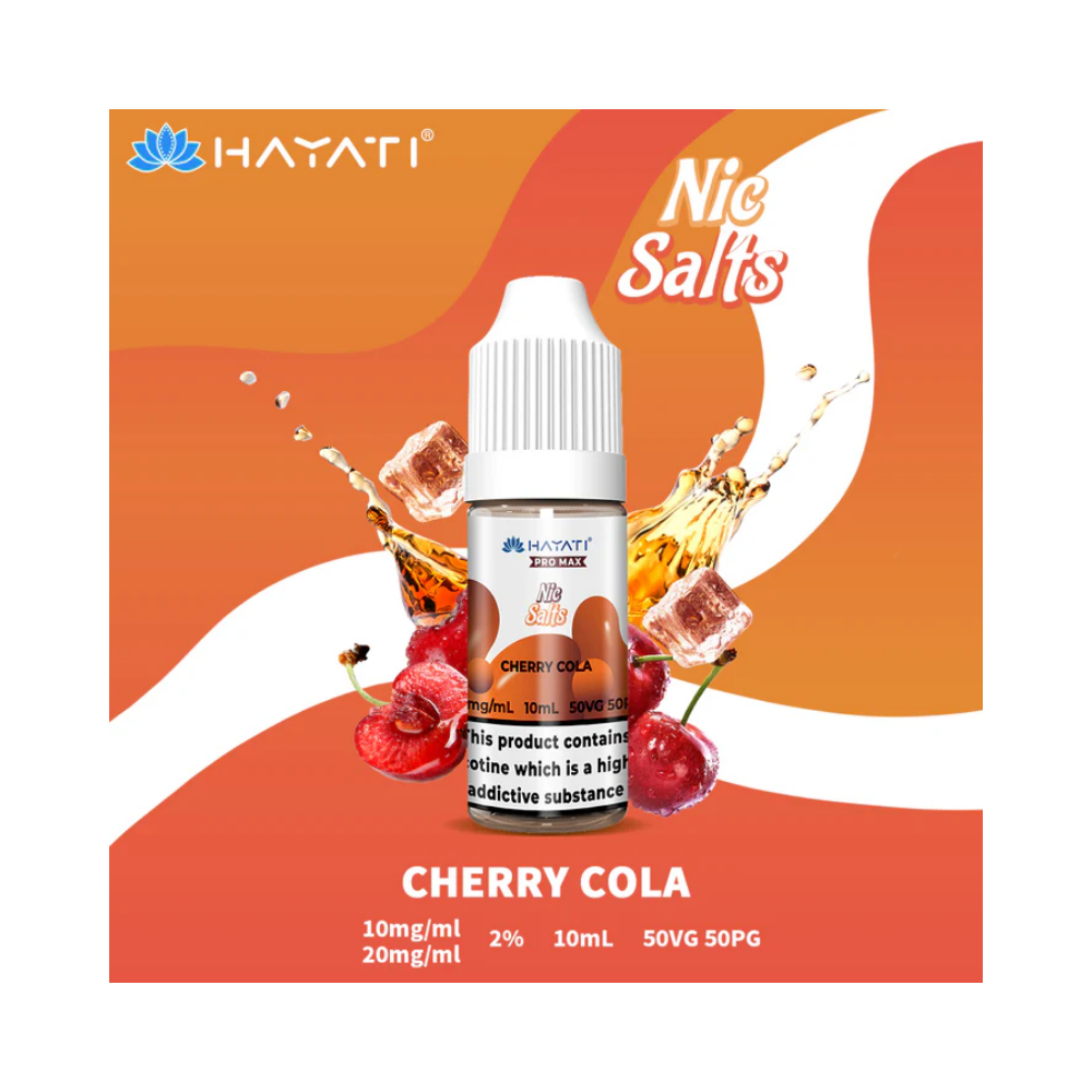 hayati promax nic salt 20mg-cherry cola Hayati Pro Max Nic Salt 20mg Box of 10 - Cherry Cola