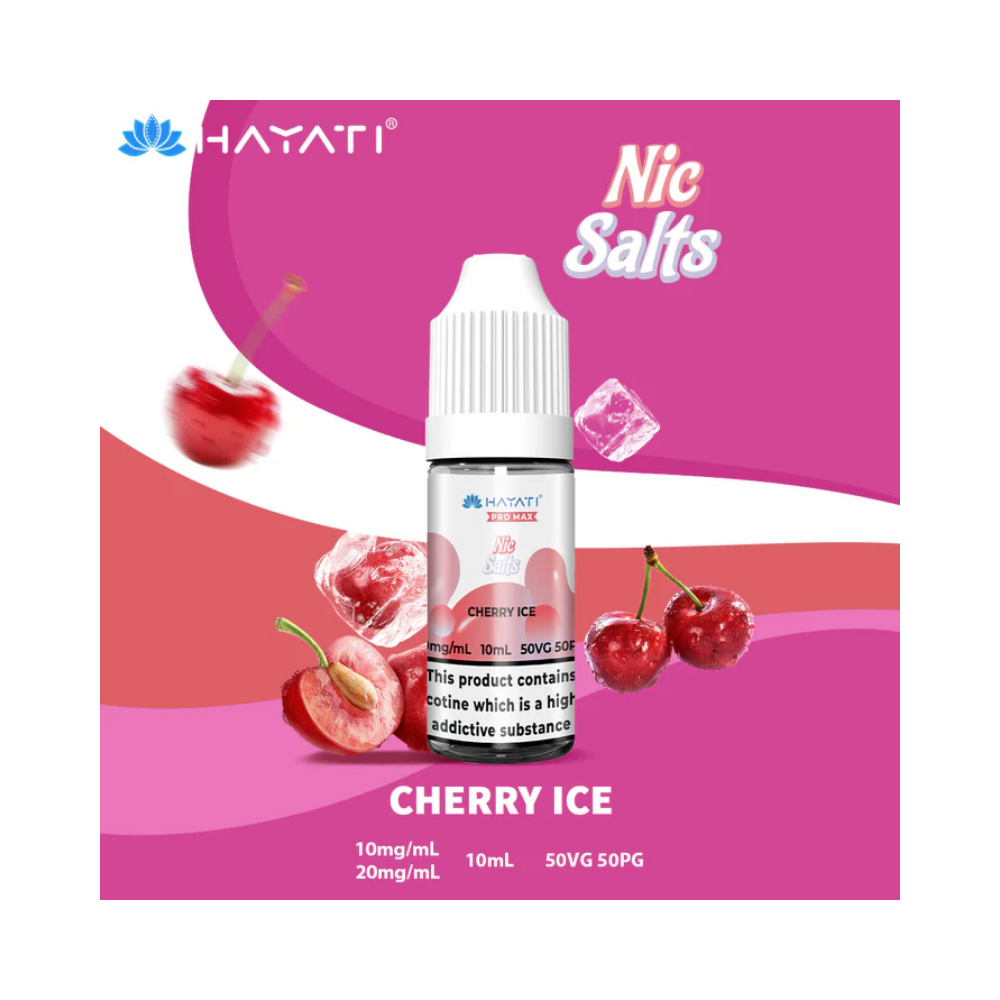 hayati promax nic salt 20mg-cherry ice Hayati Pro Max Nic Salt 20mg Box of 10 - Cherry Ice