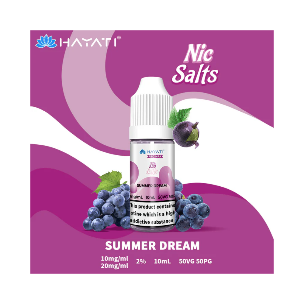 hayati promax nic salt 20mg-summer dream Hayati Pro Max Nic Salt 20mg Box of 10 - Summer Dream