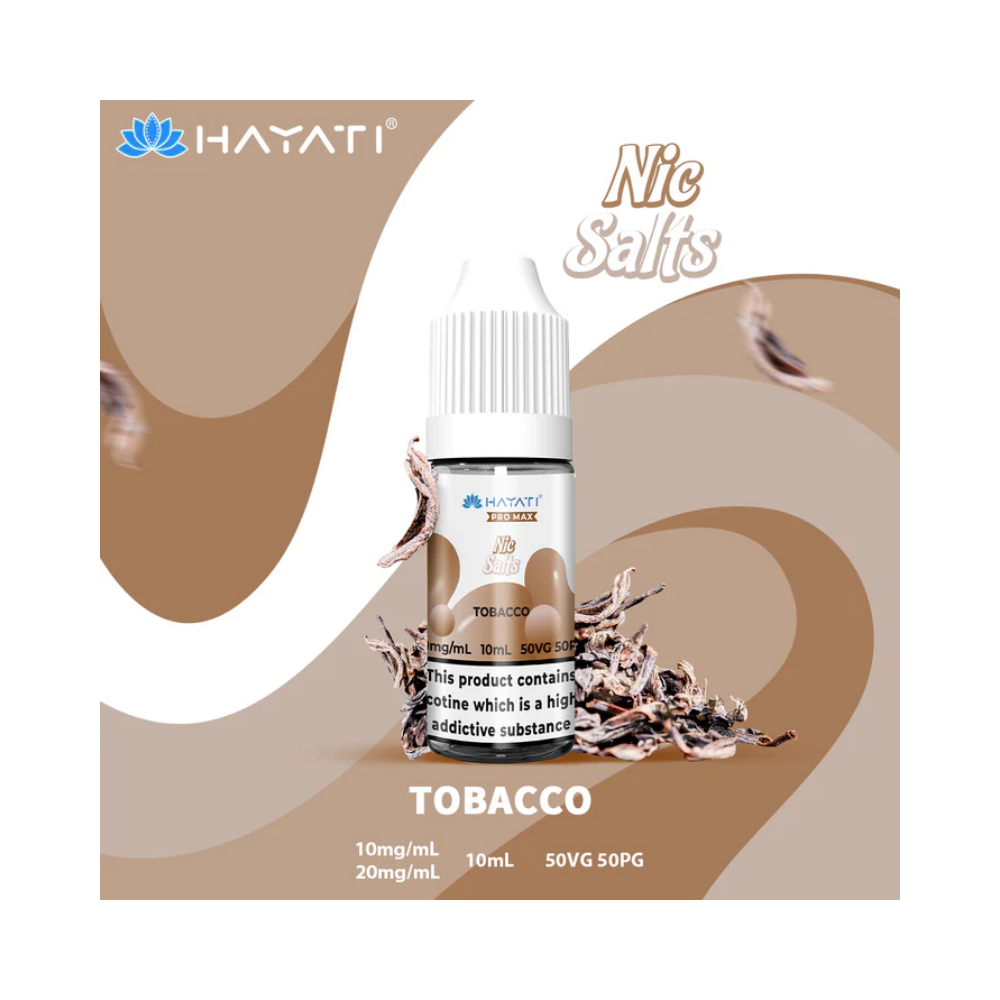 hayati promax nic salt 20mg-tobacco Hayati Pro Max Nic Salt 20mg Box of 10 - Tobacco