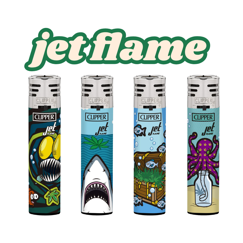 Clipper Jet Flame Windproof Lighter Deep Weed -1 Clipper Jet Flame Windproof Lighter Deep Weed