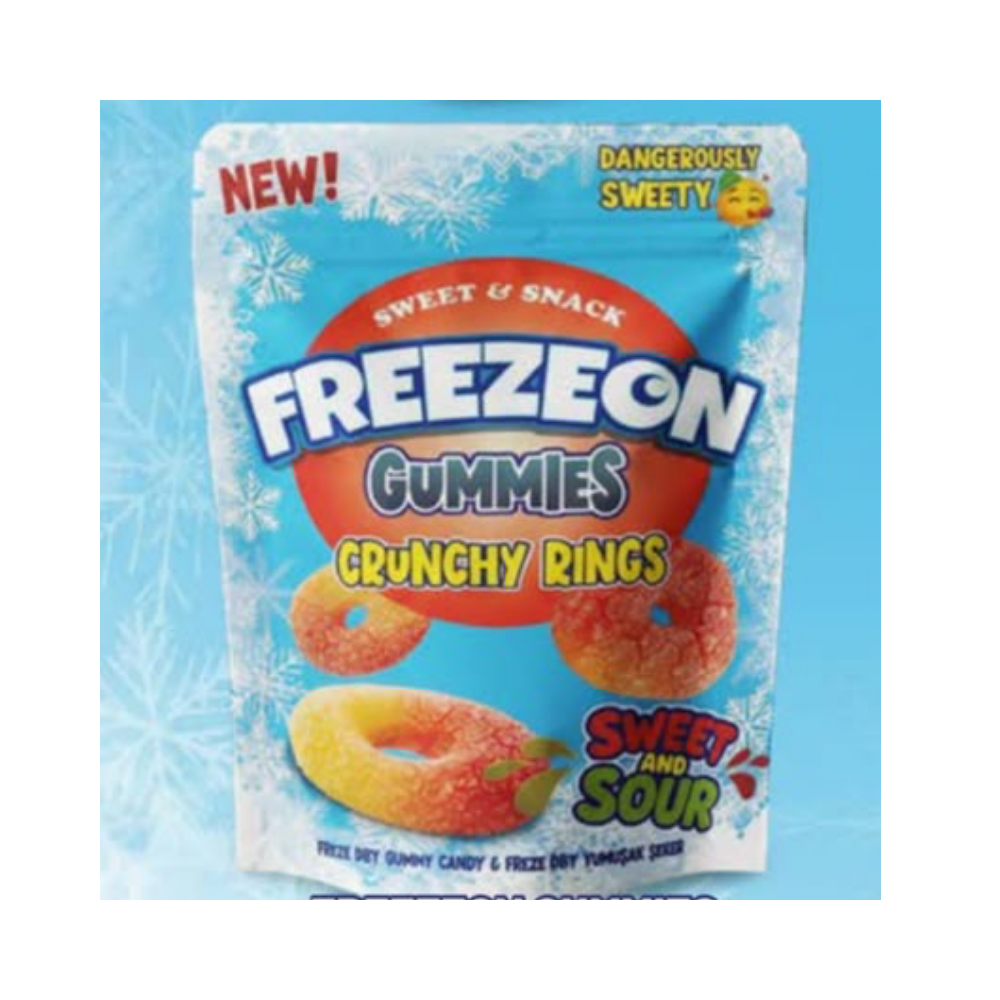 Freezeon Gummies 40g Box of 12 Crunchi Rings Freezeon Gummies 40g Box of 12 - Crunch Peach Rings