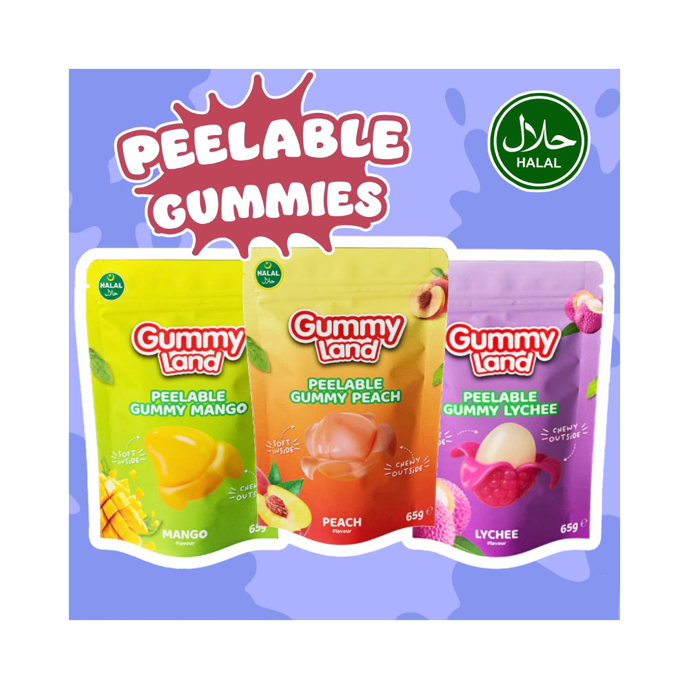 Gummy Land Halal Peelable Gummy Candy 12x65g