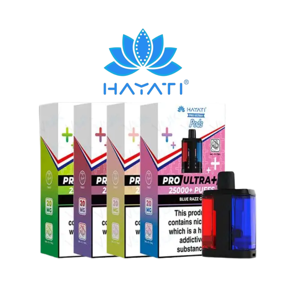 hayati pro ultra 25k refill pods display of 5