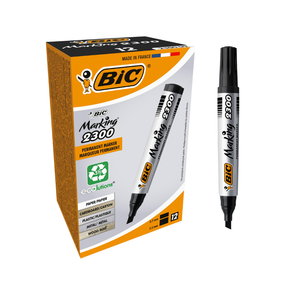 bic marking 2300 black 12 per box wholesale bic 2300 black markers display box