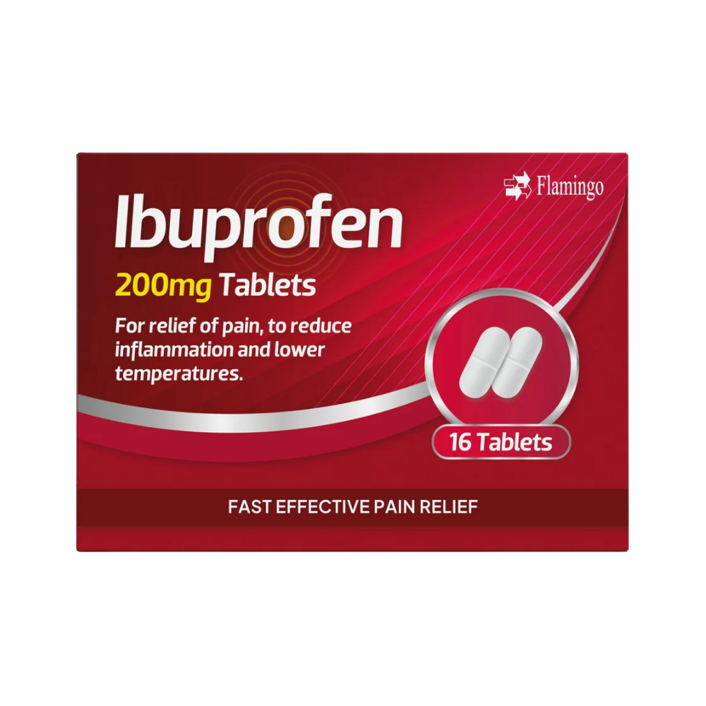 flamingo ibuprofen 200mg 12x16ct tablets wholesale ibuprofen 200mg 16 tablets display box