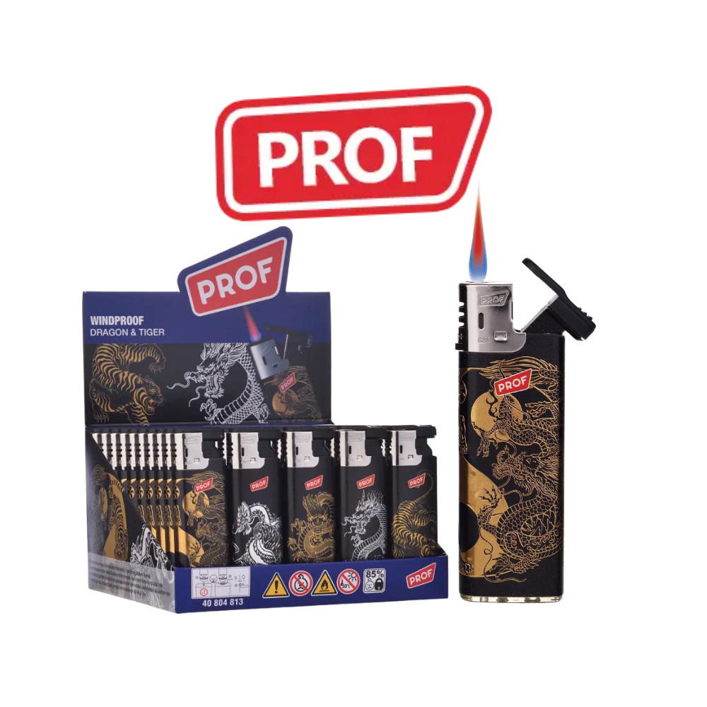 prof windproof 3d effect printed lighters 50 per tray wholesale prof 3d lighters counter display box