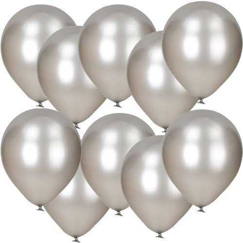 PABMS12 Party Balloons Pap Star Metallic Silver 10 ct Appox.8 inch X 12