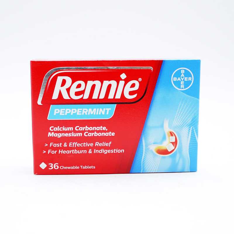 RE36P Medicine Rennie Peppermint 36ct