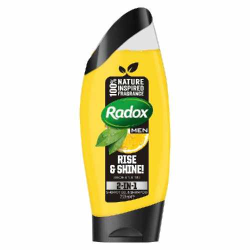 Radox Shower Gel 225ml Pack of 6 6 Shower Gel Radox Men Rise and Shine 250ml X 6