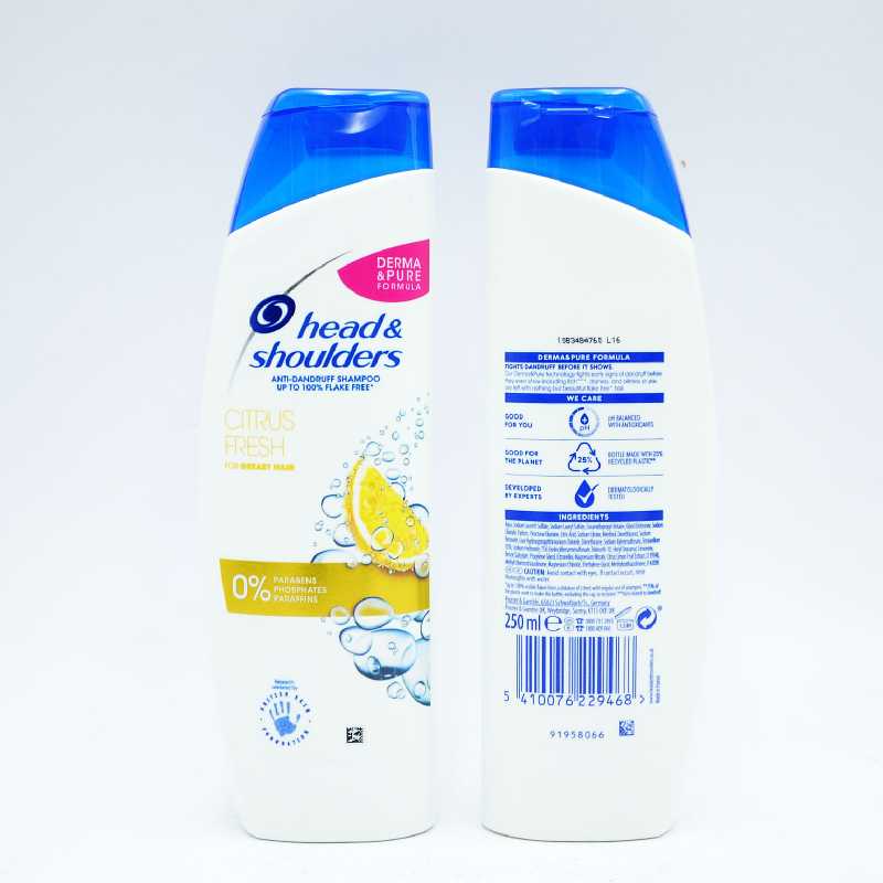 SHHS250CT Shampoo Head and Shoulder Citrus 250ml