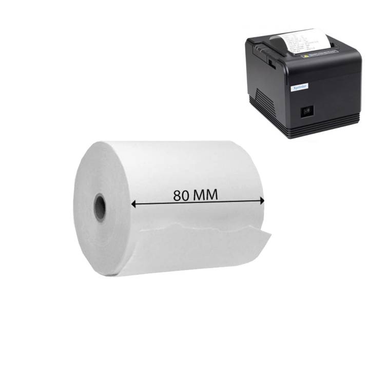 THR805 Thermal Printer Rolls Box of 20 - 80 x 80 Till Printer