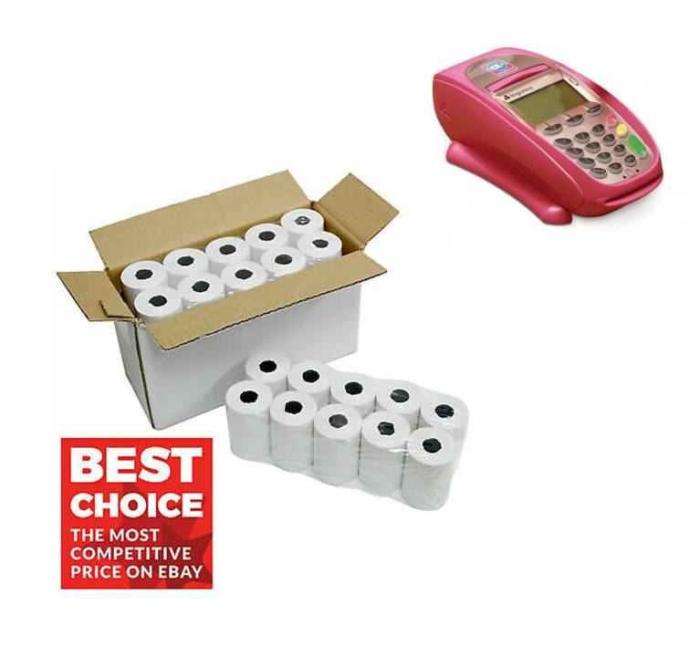 THRCP57C Thermal Printer Rolls Box of 20 - 57 x 40 Card Machine